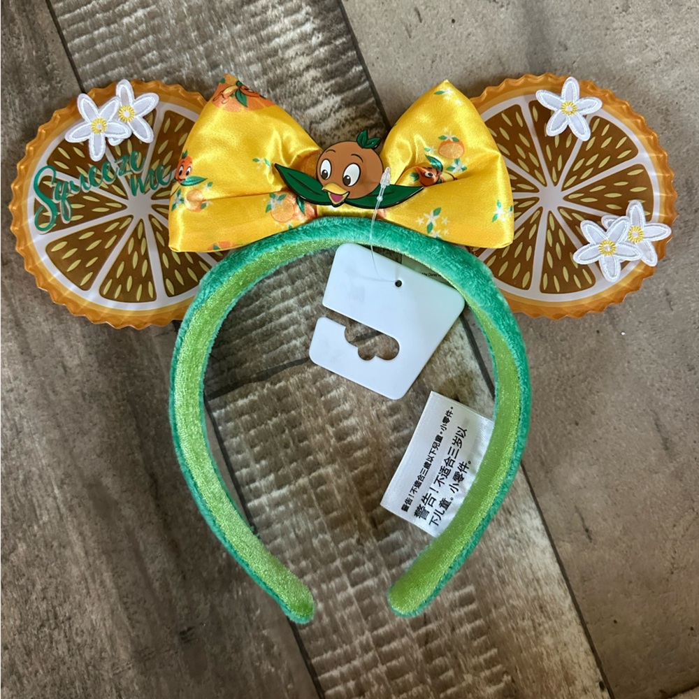 Disney Citrus Themed orange bird Minnie Ears Headband